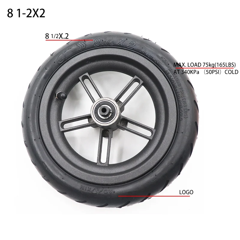 Xiaomi Hub Mijia Hub - 8 1/2x2 Pneumatisch Achterwiel 8.5 inch