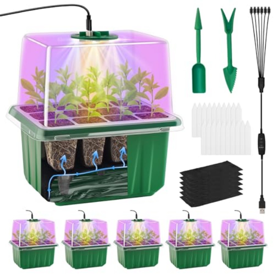 Zaaitray met verlichting, 6-pa - Humidity Dome Kit recensie en prijs