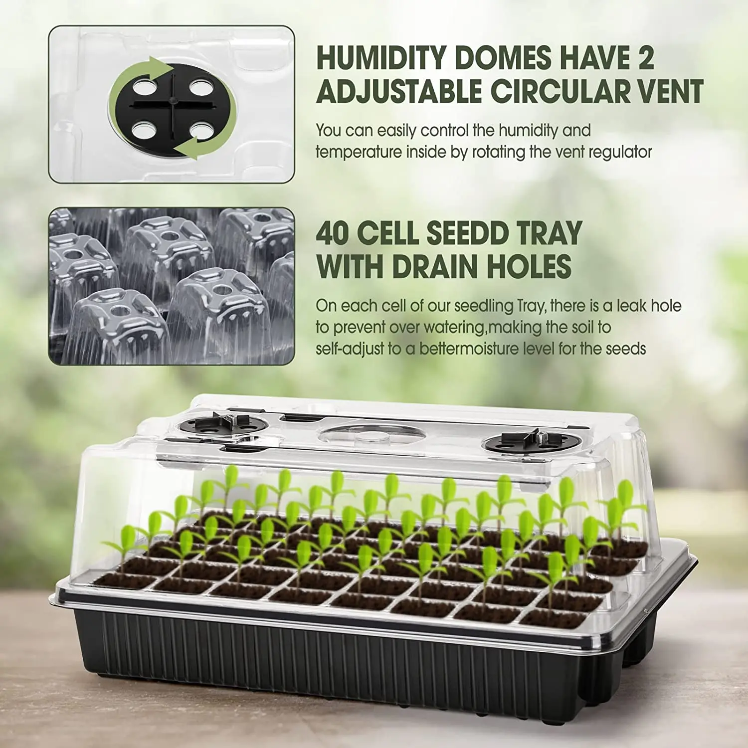 1 Set, zaadstartbakjes met 2 l - Humidity Dome Kit recensie en prijs